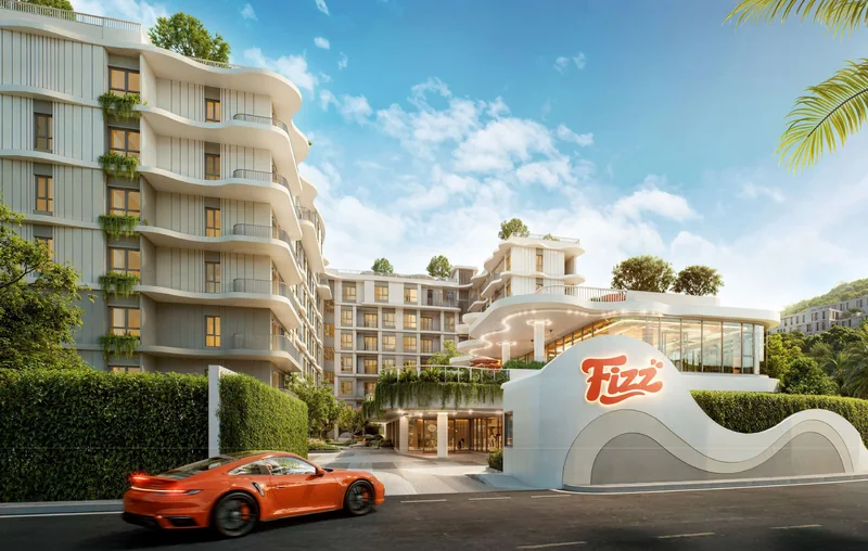 The Title FIZZ från Patak Road: bostadshuset och klubbhuset